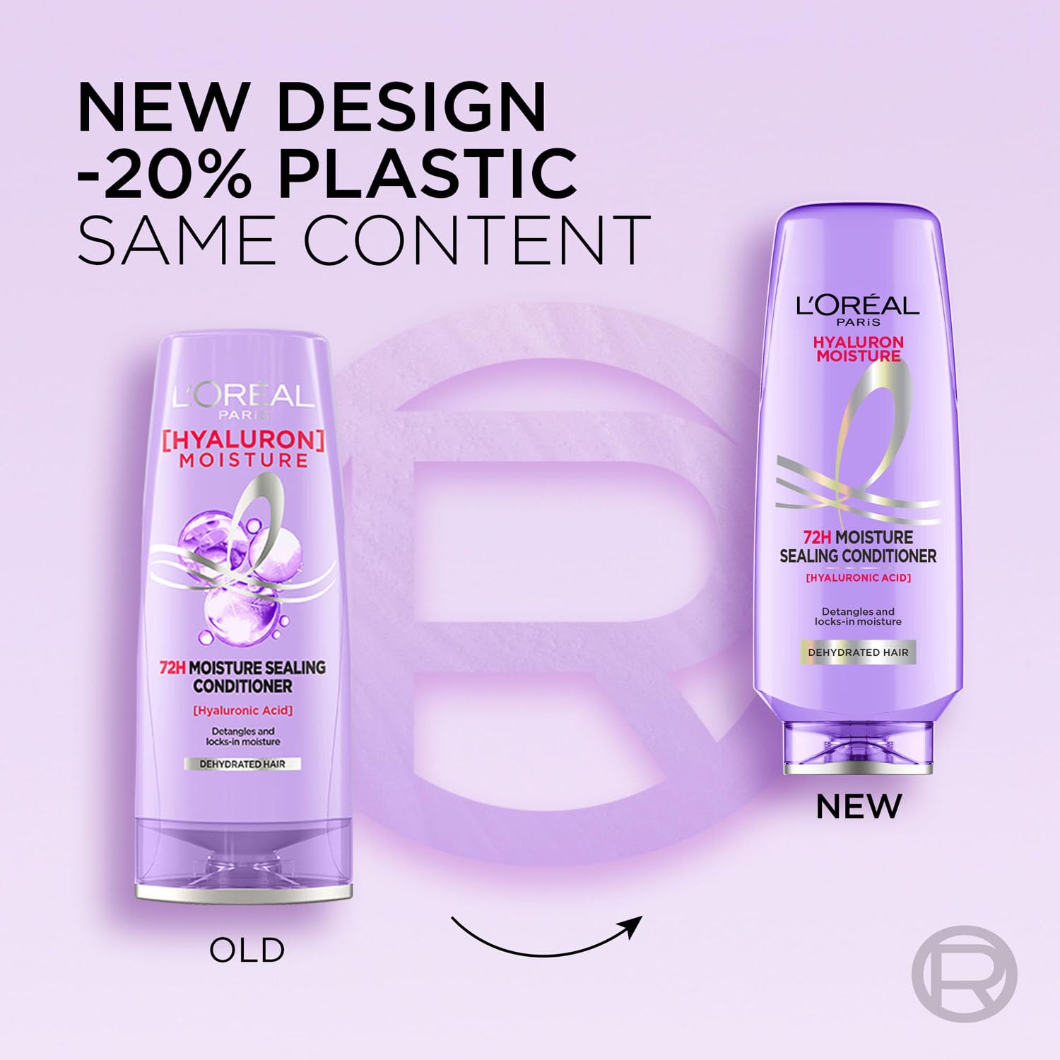 L'Oreal Paris Fresh Hyaluron Moisture 72HR Moisture Sealing Conditioner Powered By Hyaluronic Acid, For Frizz-Free, Hydrated And Bouncy Hair Full Of Life | 340 Millilitres - Image 2